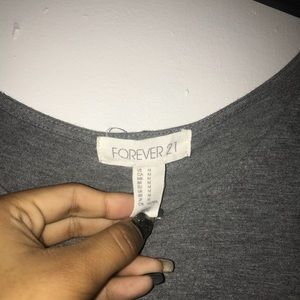 Grey long sleeve skater dress